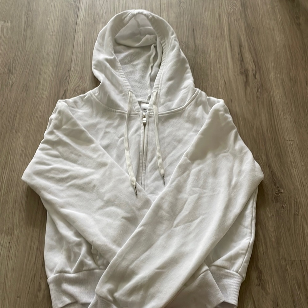 White Zip up jacket from Amazon